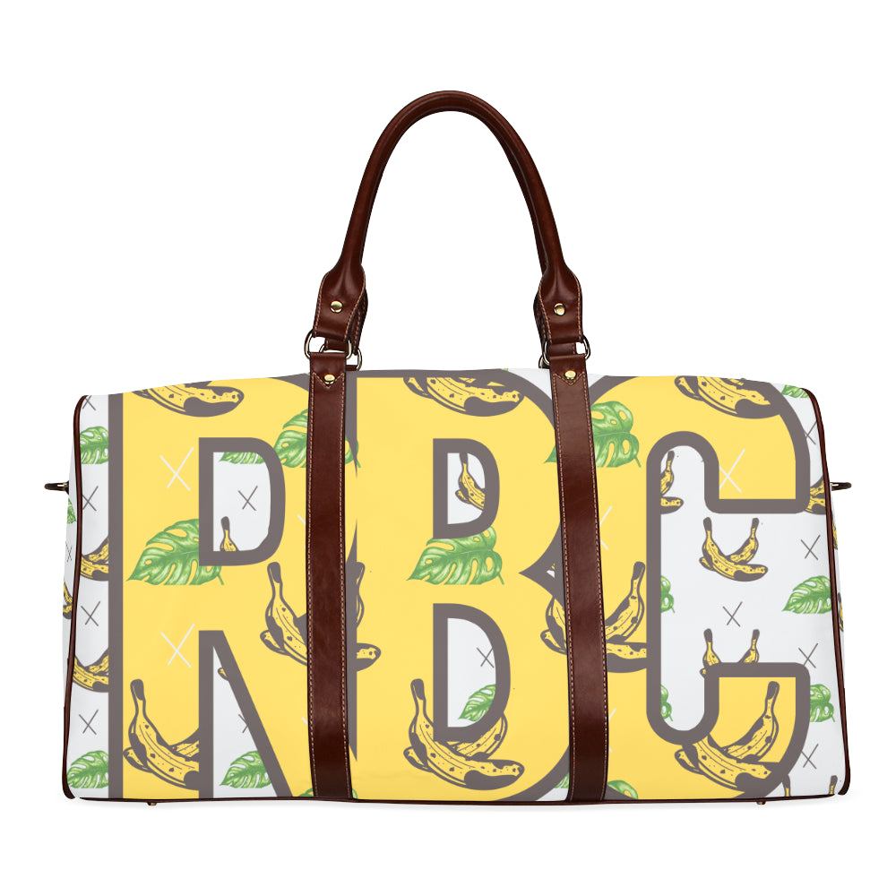 RBC-Pattern-Design White Full Print Waterproof Travel Bag/Large