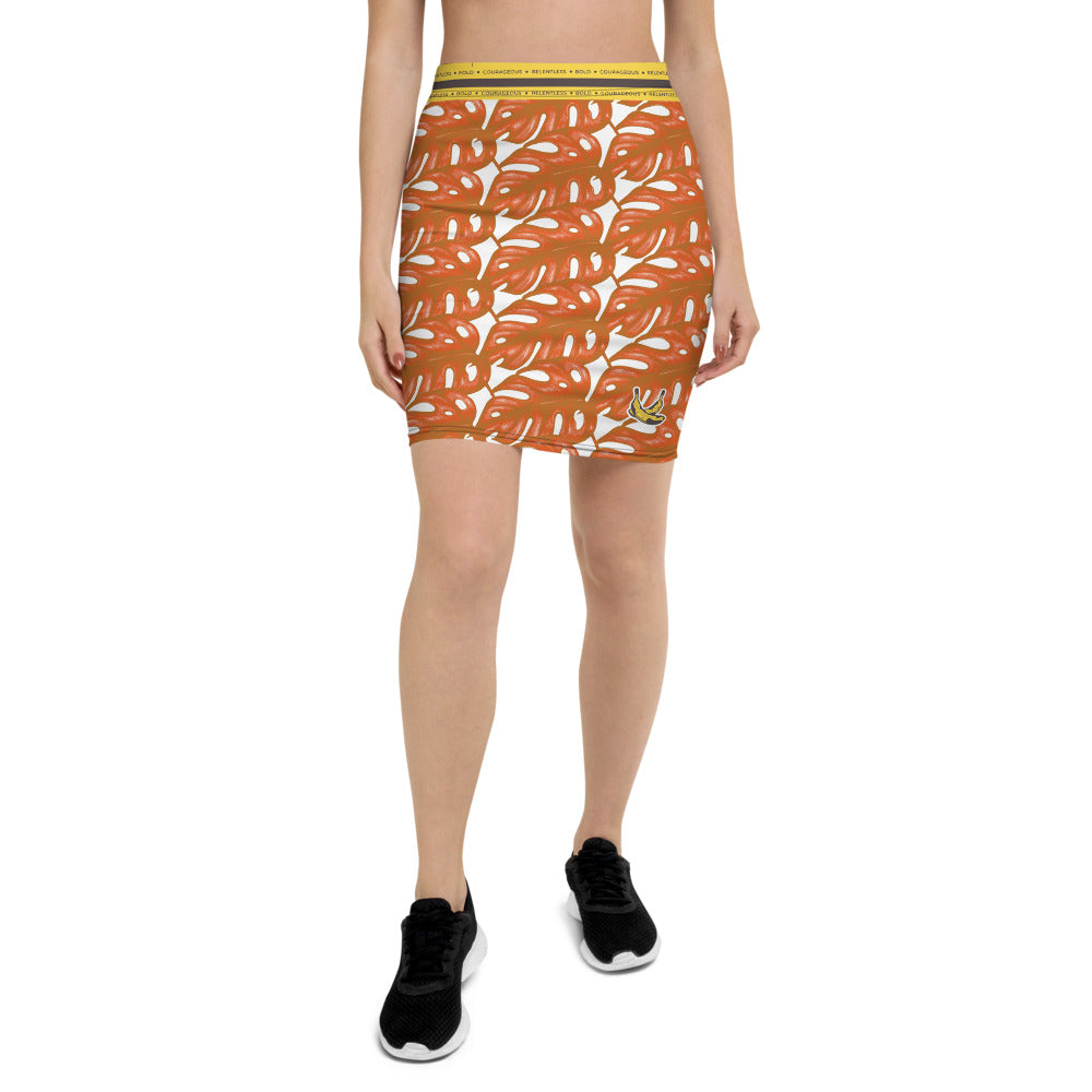 Rotten Banana Clothing Pencil Skirt Peach